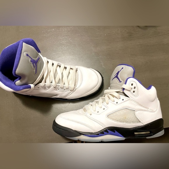 Jordan Other - Jordan 5 Retro Dark Concord Grape Purple White Size 6.5Y 440888-141 Sneakers